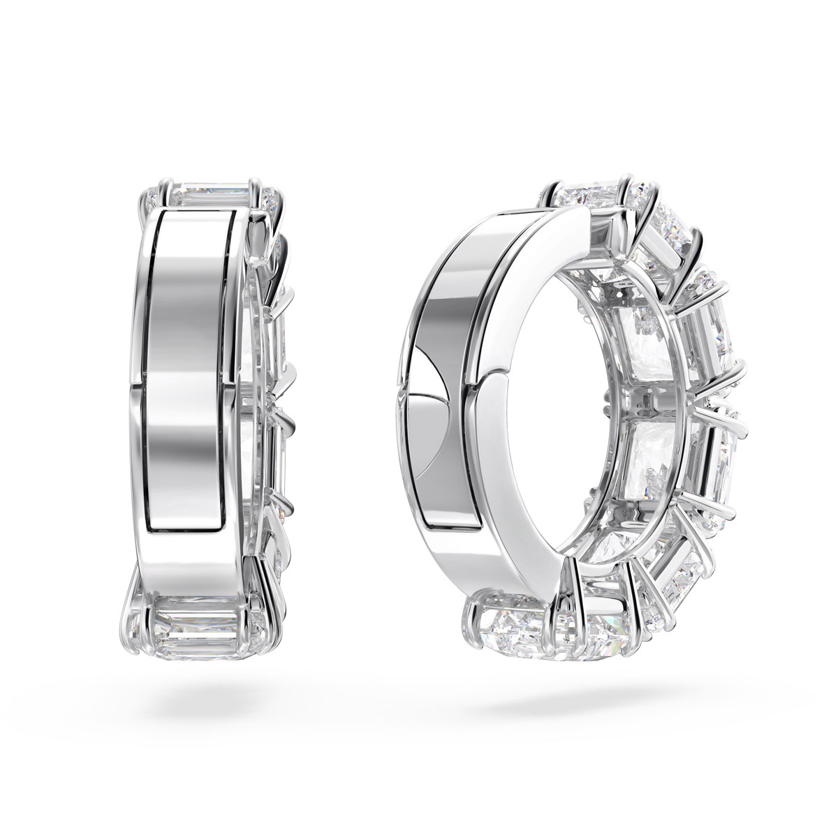 Swarovski Jewelry Millenia, Clip Earrings Pair White, Rhodium